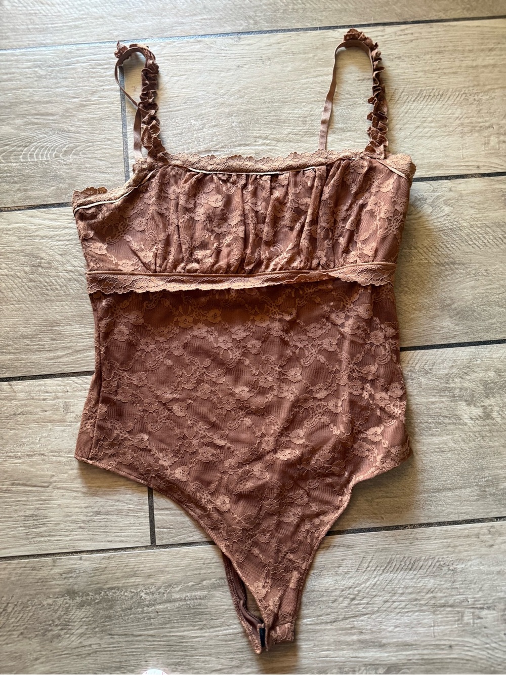 Lace Bodysuit in Brown